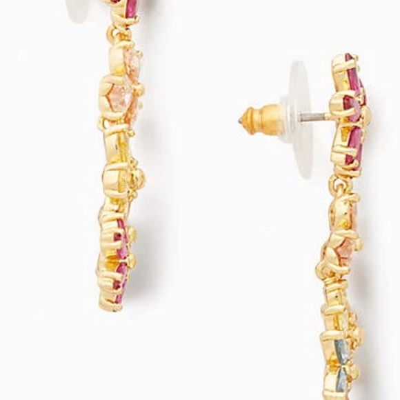 NWT KATE SPADE FIRST BLOOM LINEAR CRYSTAL EARRINGS - Picture 6 of 6